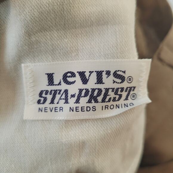 Vintage 70s Levi's 517 Sta-Prest Polyester Jeans 39x26 (Tag 42x32) USA Dacron - Picture 6 of 8